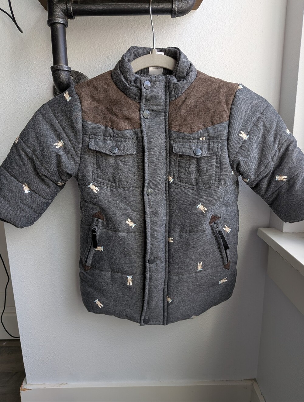 NWT Beatrix Potter Peter Rabbit Fleece Lined Winter Puffer Coat Jacket 12-24M
